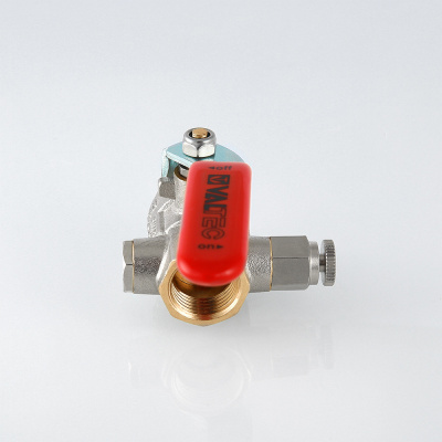 Кран шаровый BASE с дренажом и воздухоотводчиком 1/2" вн.-вн. VALTEC VT.245.N.04