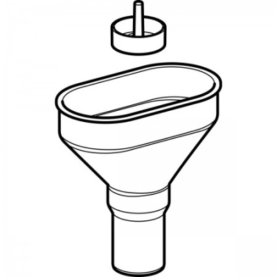 FUNNEL-B  Овальная приемная воронка (170мм х 85мм); выход на 1 1/2" «папа»