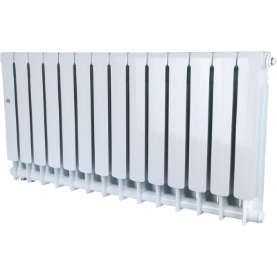 Биметаллический  секционный радиатор STOUT Space 14 секции нижнее подкл 3/4 500/90 SRB-0320-050014