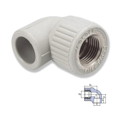 УГОЛЬНИК 90° с внутр. резьбой 25x1/2" SKOI02520E