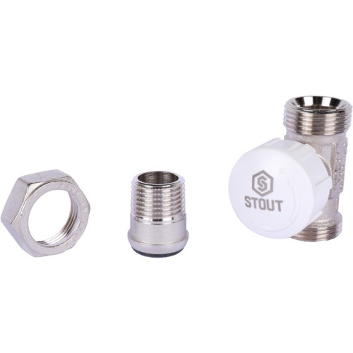 Клапан термостатический прямой (подключение ЕК) 1/2" х 3/4"ЕК SVT-0001-100015 STOUT 