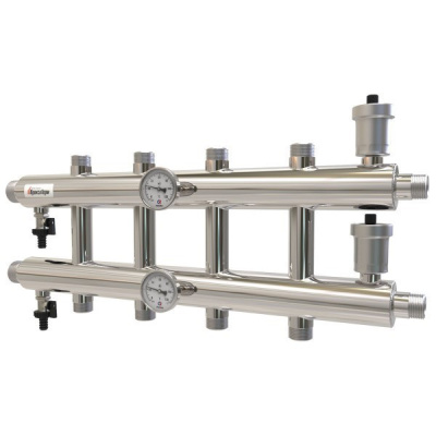 Распределительный коллектор 85 кВт 5 контуров 1,1/4х1 GK 32-5 AISI 304 ПроксиТерм