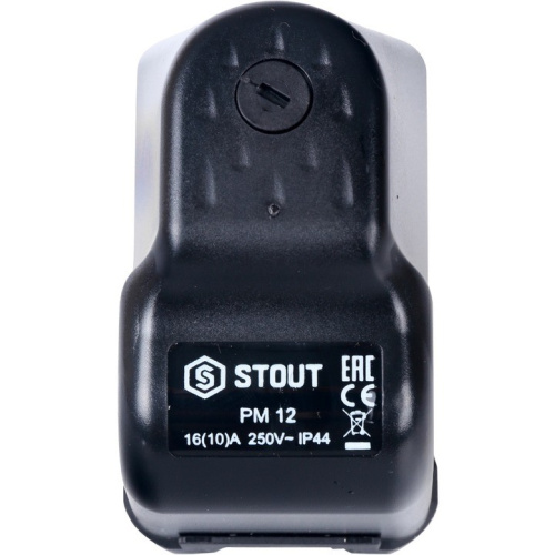 Реле давления для водоснабжения PM12G, 3-12 бар, 1/4 с накидной гайкой STOUT SCS-0001-000012