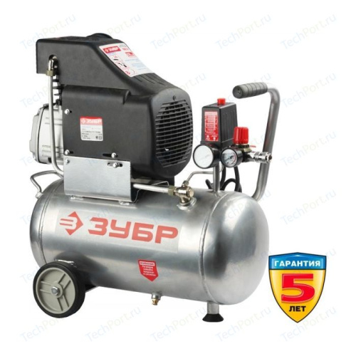 Компрессор ЗУБР Коаксиальный, маслянный 1600 Вт, 210 л/мин,8 бар, 24 л.
