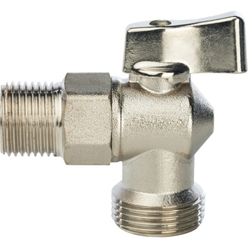Кран шаровой  угловой  1/2"x3/4" резьба наружная - наружная STOUT SVB-0059-001234