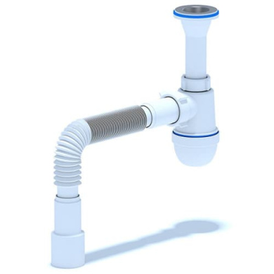 Сифон для мойки и раковины ANI 1.1/4"*40 с гофрой 40*50 С2015