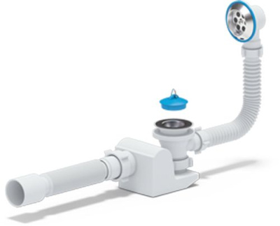 Сифон АНИ "Бриг" д/ванны с вып. ис перел. 1 1/2" с г/т 40*50 Е655