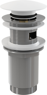 Донный клапан сифона для умывальника 1.1/4" CLIK/CLACK  металлический с переливом и заглушкой A392B