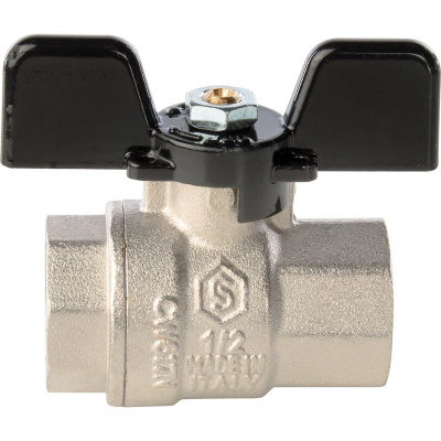 Полнопроходной кран шаровой  1,1/4" резьба вн.-вн., ручка бабочка STOUT Италия