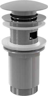 Донный клапан сифона для умывальника 1.1/4" CLIK/CLACK  металлический с переливом и заглушкой A392