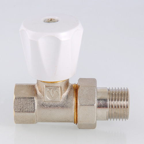 Клапан ручной прямой РЕГУЛИРОВОЧНЫЙ компактный 1/2"  со сгоном. Резьба внутренняя - наружная VALTEC