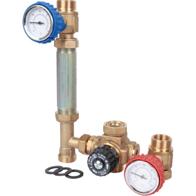 Насосная группа с термостатическим смесительным клапаном 3/4" в изоляции SDG-0002-002001 STOUT