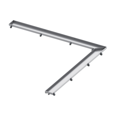 Декоративная угловая решетка 1000 х 1000 мм, TECEdrainline "plate", нерж. сталь-полированная 611070