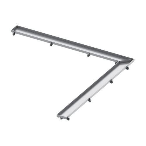 Декоративная угловая решетка 1000 х 1000 мм, TECEdrainline "plate", нерж. сталь-полированная 611070