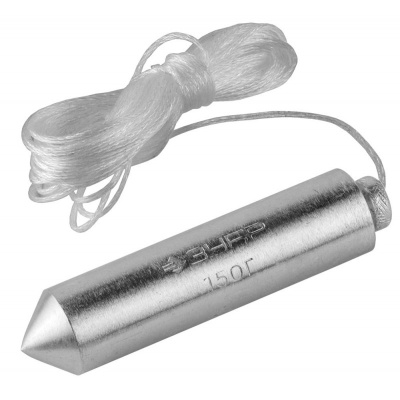 Отвес строительный со шнуром  ЗУБР МАСТЕР , 150г, в пластиковом контейнере.