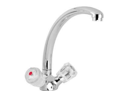 112 IRIS  Смеситель для мойки, излив 210 мм. с классической кран-буксой MOFEM