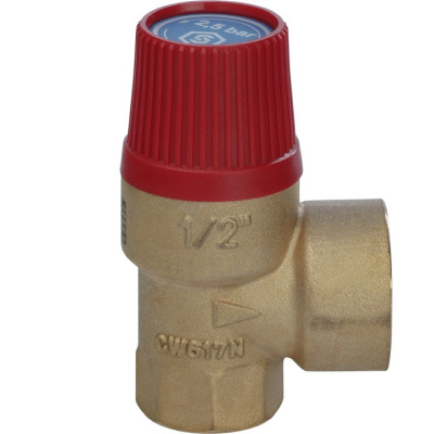 Клапан предохранительный 2,5 бар 1/2x3/4 для систем отопления SVH SVS-0001-002515 STOUT