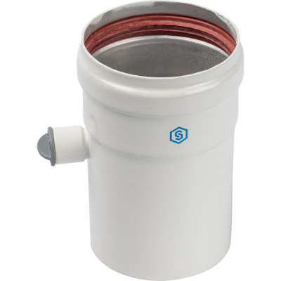 Элемент дымохода M-F Ø 80 L 125 мм п/м с ревизионным патрубком STOUT 