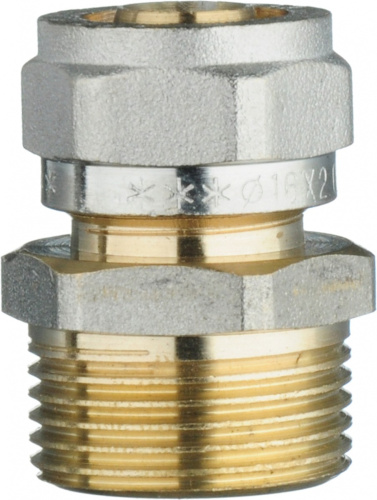 Обжимной фитинг для металлопластиковой трубы Соединитель  16 х 3/4" Наружная резьба