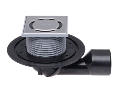 HL 80.1 DN 50/75 Трап с поворотным шариковым выпуском  решетка 115х115