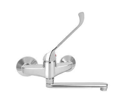 301 JUN EVO MED Смеситель для мойки, настенный, медицинский с поворотным  изливом 200 мм. MOFEM