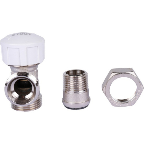 Клапан термостатический угловой (подключение ЕК) 1/2" х 3/4."ЕК SVT-0002-100015 STOUT 