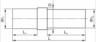 ROFITT  SW50/34 ПЕРЕХОД ПЭ/СТАЛЬ SDR 11 - 50х34 НЕРАЗЪЕМНОЕ СОЕДИНЕНИЕ