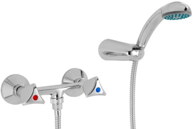 402 M PLUS CER  Смеситель для душевой кабины без излива держ. душа с керамич. кран-буксой MOFEM