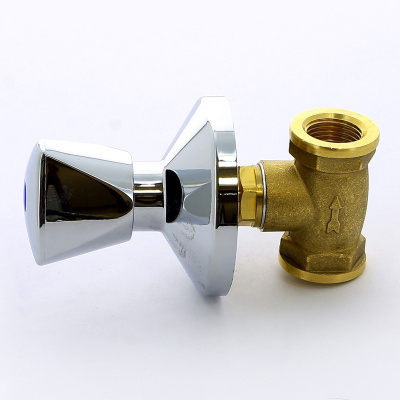 345 Кран шаровый 3/4" вн.-вн со штоком под штукатурку хром. ручка ITAP