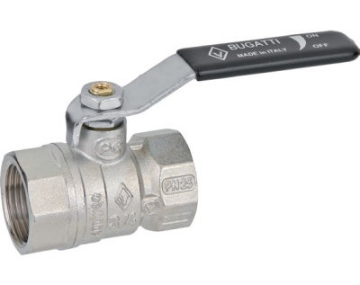 601 Кран шаровый плоская ручка 1/2'' внутренняя-внутренняя резьба  BUGATTI ARIZONA