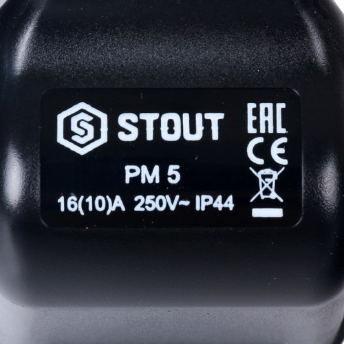 Реле давления для водоснабжения PM5G, 1-5 бар, 1/4 с накидной гайкой STOUT SCS-0001-000005