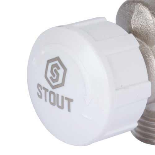 Клапан термостатический осевой (подключение ЕК) 1/2" х 3/4"ЕК SVT-0005-100015 STOUT 