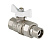 Кран шаровый BASE с полусгоном 1/2" вн.-нар. белая рукоятка VALTEC VT.227.NW.04