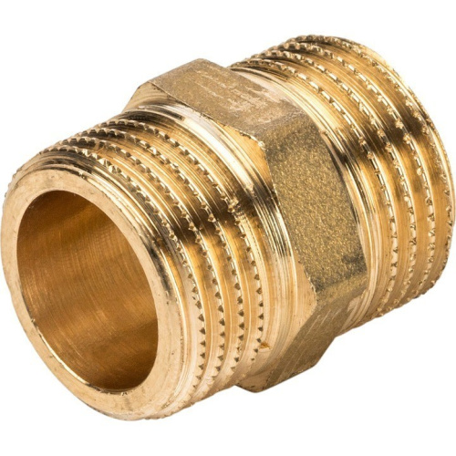 Фитинг  STOUT Ниппель 1/8  SFT-0003-001818 наружная резьба латунь 