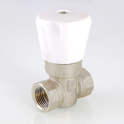 Кран двойной регул-ки (КРДП), 1/2" Резьба внутренняя -внутренняя (Пробково-шиберный) VT.004.N.04