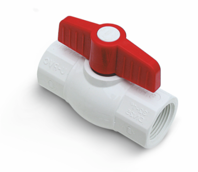 36405 Кран ПВХ шаровый резьбовой 1/2"  PTFE (РВ-РВ) GENOVA