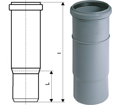 Компенсатор DN 110мм HTL Ostendorf  (Цвет Серый) 17310      115800