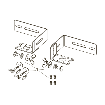 Кронштейны TECEdrainprofile для монтажа на стене или на полу, комплект 2 шт. 674001