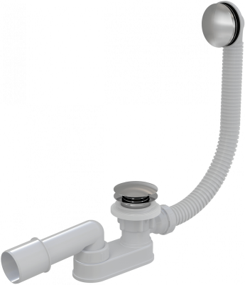 Сифон для ванны CLICK/CLACK 1.1/2"х40 A507KM Alcaplast металл, дон.клап/реш.перелива(Металл/Металл)