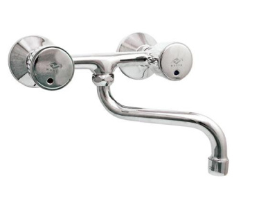 306 DIAMANT ECO  Смеситель для мойки, настенный, излив 125 мм. с классической кран-буксой MOFEM 