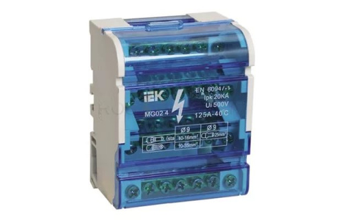 Шина нулевая в корпусе IP31 4 x 7 групп , YND10-4-07-100 IEK