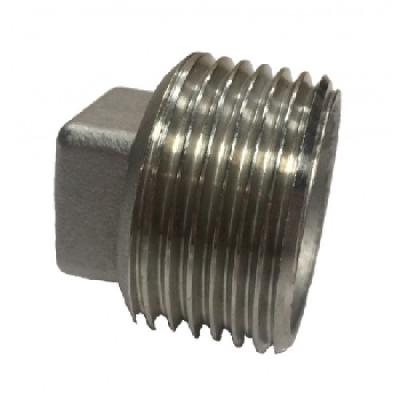 Заглушка Наружная резьба 1/2" 4-х гранная  AISI 316 из нержавеющей стали