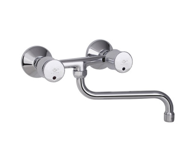 301 SPEKTRUM CER  Смеситель для мойки, настенный, излив 200 мм. с керамической кран-буксой MOFEM