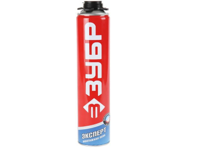 Пена монтажная для пистолета ЗУБР эксперт PRO 65, 850 мл,всесезонная (увеличенный выход пены)