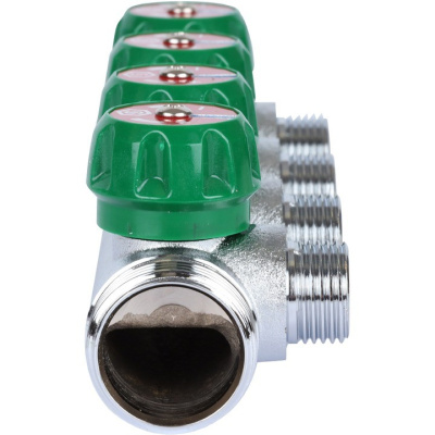 Коллектор хромированный 1" х 4 х 1/2" SMB-6850-011204 STOUT