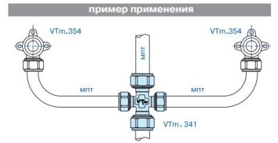 Крестовина обжимная 16                                                       VALTEC VTm.341.N.161616