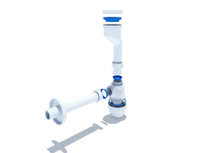 Сифон для писсуара АНИ c выходом на 32 и прямой трубой U 1003