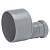 Переход пластиковый длинный DN 110x50мм  HTR (бутылка) Ostendorf (Цвет Серый)     115720