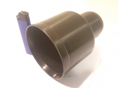 Патрубок приборный канализационный черный Ø 50 (ДУ 48)