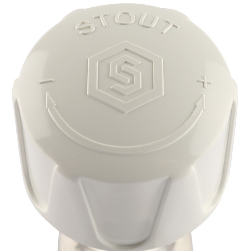 Ручной клапан угловой терморегулирующий  3/4" со сгоном. Резьба внут - нар  SVRS 2102 000020 